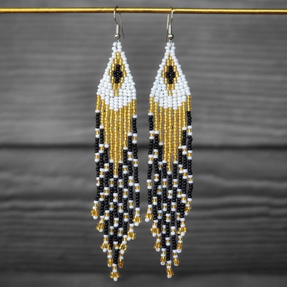 Dita Boho Fringe Earrings Beaded Handmade Southwestern Jewelry Boheme